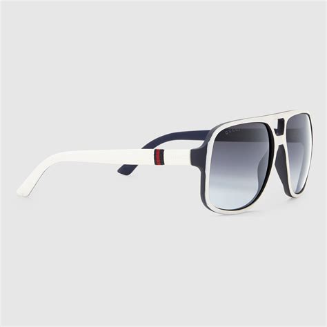 white gucci sunglasses|white gucci sunglasses men's.